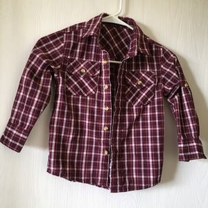 Faded Gear boys plaid shirt. Size 4.